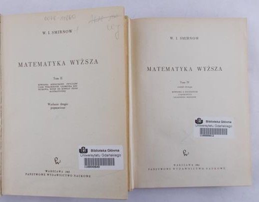 Smirnow W. - Matematyka wyższa, Tom II i IV ( część druga )