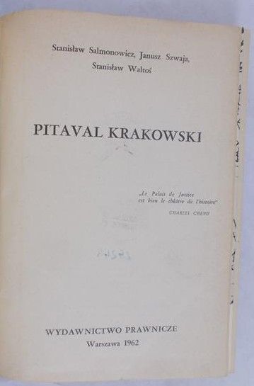 Salmonowicz Stanisław - Pitaval Krakowski