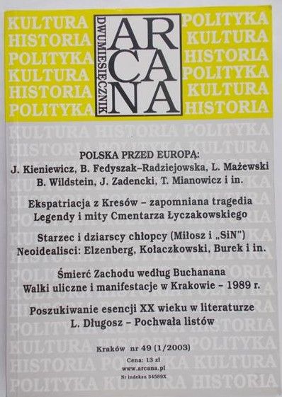 Dwumiesięcznik Arcana nr 49 (1/2003)