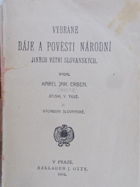 Erben Jaromir Karel - Vybrane baje a povesti narodni, 1906 r.