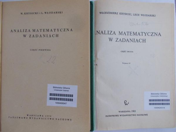 Krysicki W. - Analiza matematyczna w zadaniach, Cz. I-II
