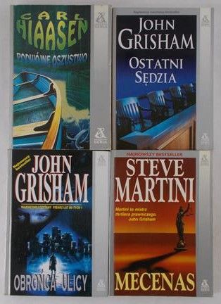 Grisham John/ Hiaasen Carl/ Martini Steve-  Zestaw 4 książek