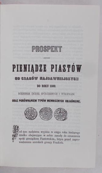 Stronczyński K. - Pieniądze piastów, reprint 1847 r.