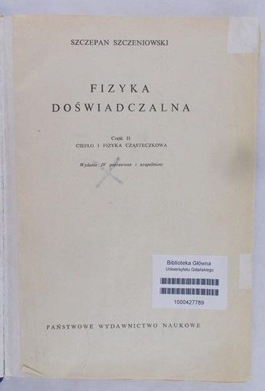 Szczeniowski Szczepan - Fizyka Doświadczalna część II