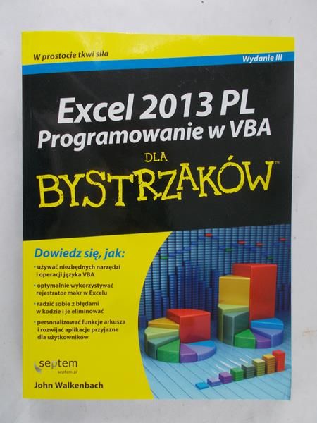 Walkenbach John - Excel 2013 PL. Programowanie w VBA dla bystrzaków, Nowa
