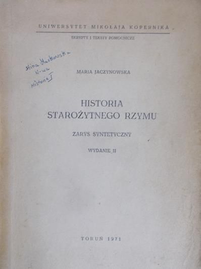 Jaczynowska Maria - Historia starożytnego Rzymu