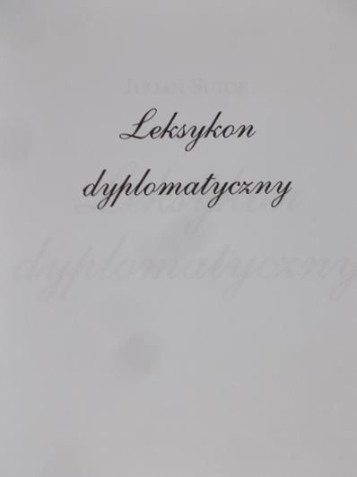 Sutor Julian - Leksykon dyplomatyczny