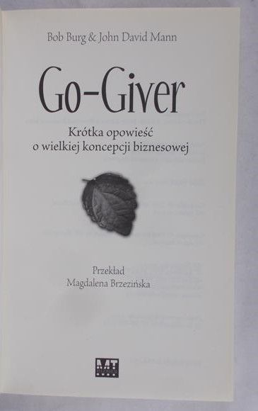Mann John David - Go-giver Rozdawca