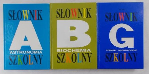 Słownik szkolny, zestaw 3 książek