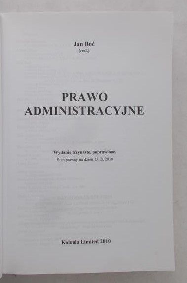 Boć Jan - Prawo administracyjne