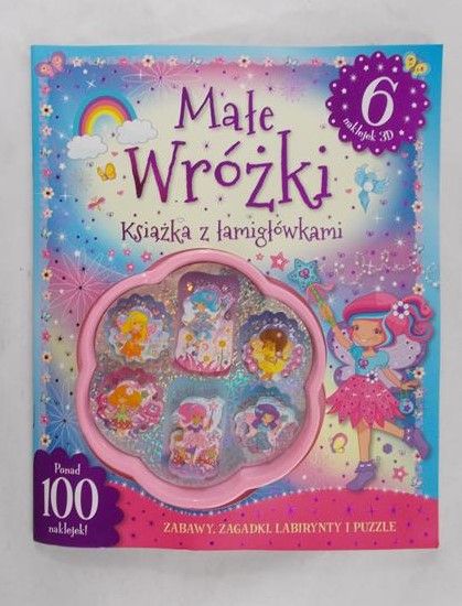 Władyka Agnieszka - Małe wróżki Książka z łamigłówkami 6 naklejek 3D