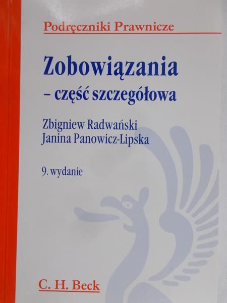 Radwański Zbigniew - Zobowiązania - część szczegółowa