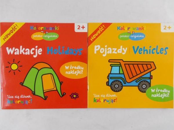 Bardos Krystyna (opr.) - Kolorowanki polsko - angielskie . Pojazdy / Wakacje