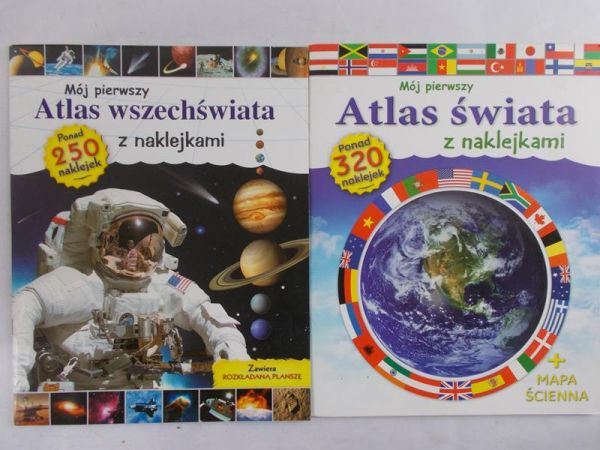 Hewat Katie/ Stefanovic Sofja  - Mój pierwszy atlas świata z naklejkami, zestaw 2 książek