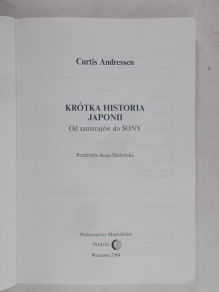 Andressen Curtis - Krótka historia Japonii
