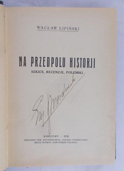Lipiński Wacław -Na przedpolu historji , 1930