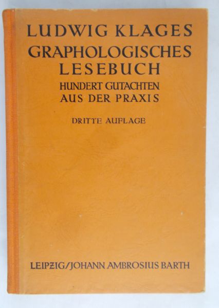 Klages Ludwig - Graphologisches lesebuch. Hundert gutachten aus der praxis, 1941 r.