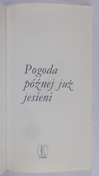 Staff Leopold - Pogoda późnej już jesieni