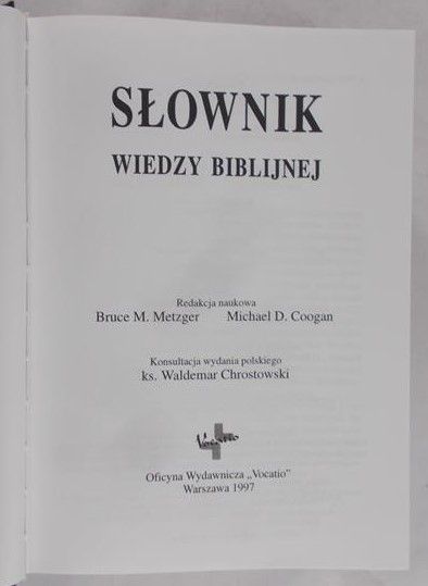 Bruce M. Metzger - Słownik wiedzy biblijnej