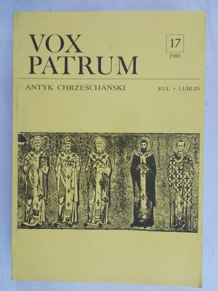 Longosz Stanisław (red.) - Vox Patrum. Antyk chrześcijański 17, 1989 r.