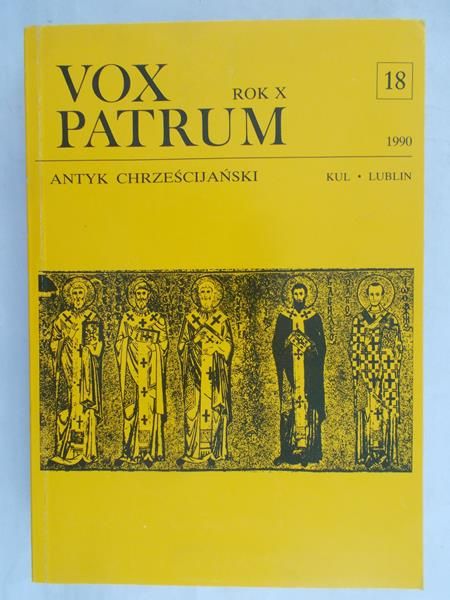Longosz Stanisław (red.) - Vox Patrum. Antyk chrześcijański 18, 1990 r.
