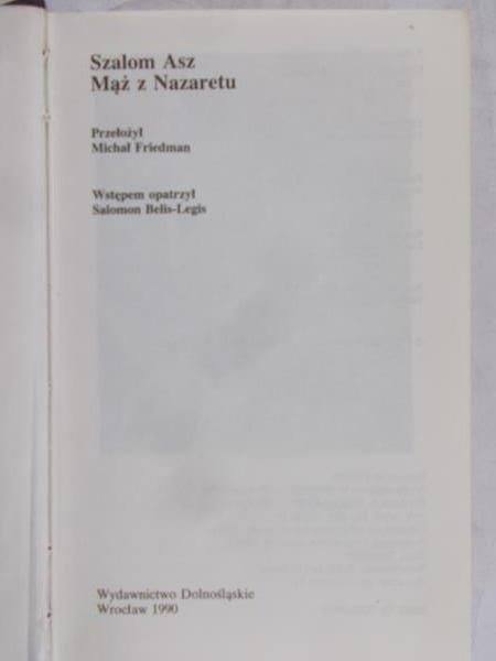 Asz Szalom - Mąż z Nazaretu