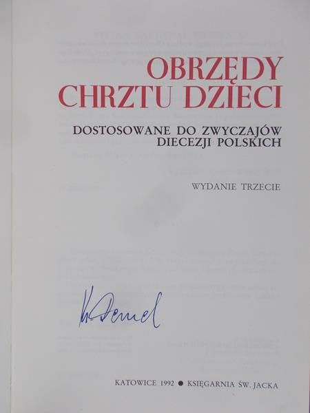 Obrzędy chrztu dzieci. Dostosowane do zwyczajów diecezji polskich