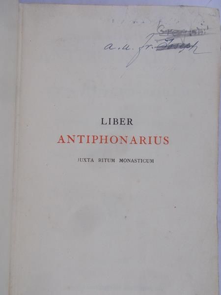 Liber Antiphonarius Juxta Ritum Monasticum, 1897 r.