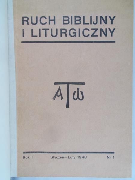 Ruch Biblijny i Liturgiczny, 1-6, 1948 r.
