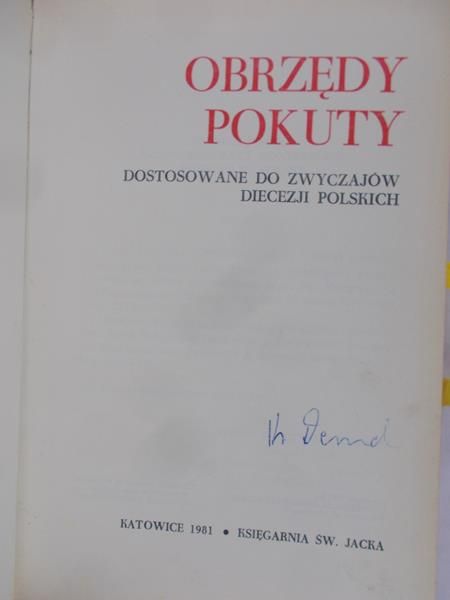 Obrzędy pokuty. Dostosowanie do zwyczajów diecezji polskich