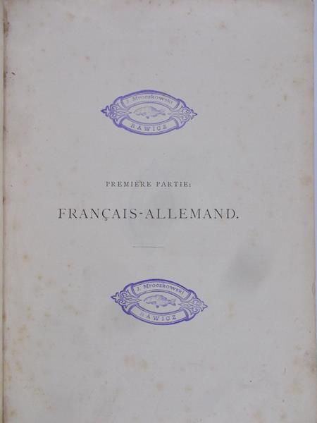 Thibaut M.A. - Dictionnaire, Francais-Allemand et Allemand-Francais, 1888 r.