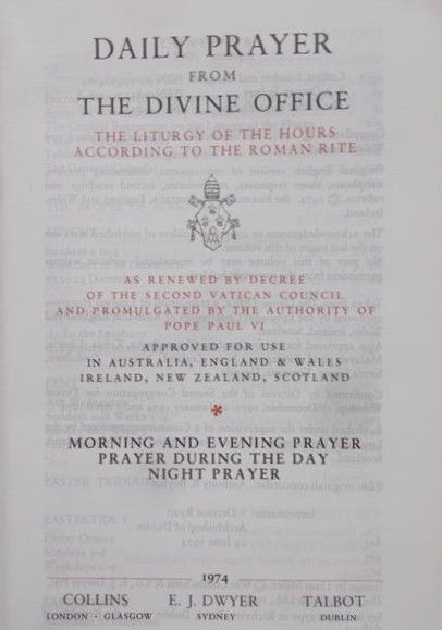 Daily Prayer from the Divine Office, Reprint 1974 r.