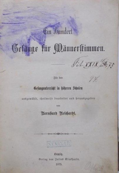Gerlange fur Mannerftimmen, 1875 r.
