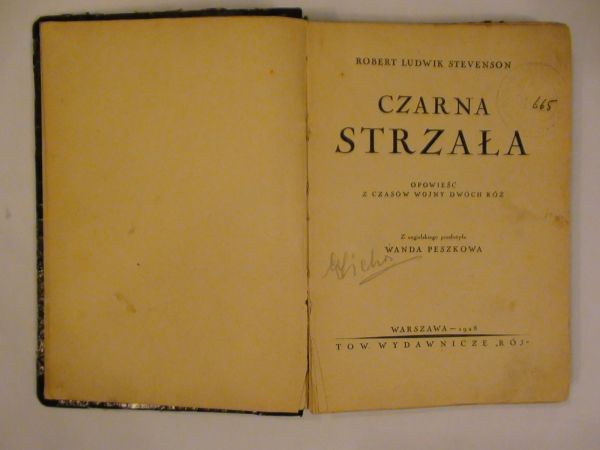 Czarna strzała wyd. 1928 r.