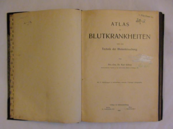 Atlas der Blutkrankheiten. półskórek wyd. 1907 r.