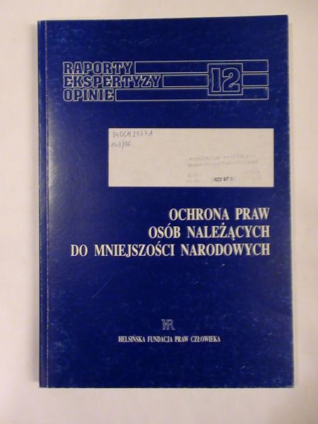 Ochrona praw osób należących  do mniejszości narodowych