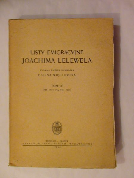 Więckowska Helena - Listy emigracyjne a a Tom IV