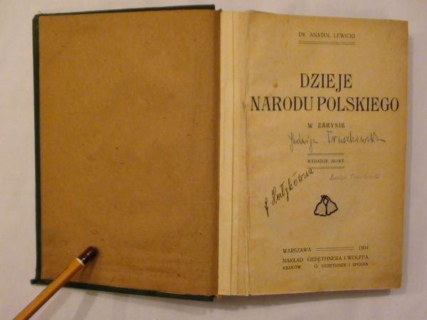 Lewicki Anatol - Dzieje narodu polskiego wyd. 1904 r.