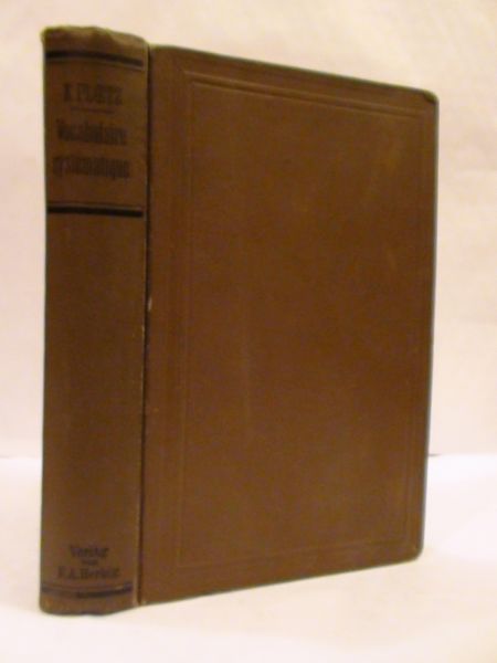 Vocabulaire Systematique, 1892
