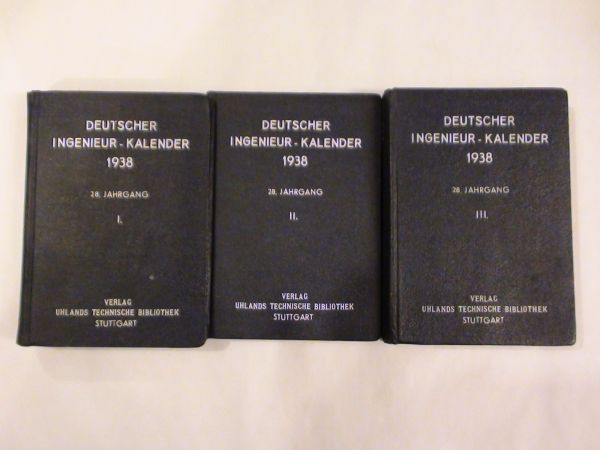 Deutscher Ingenieur – Kalender, 1938