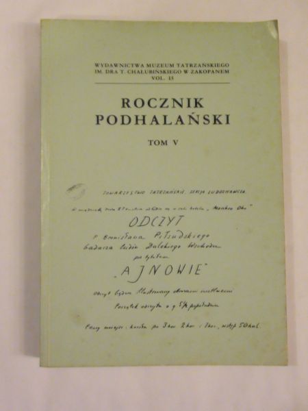 Rocznik Podhalański Tom V