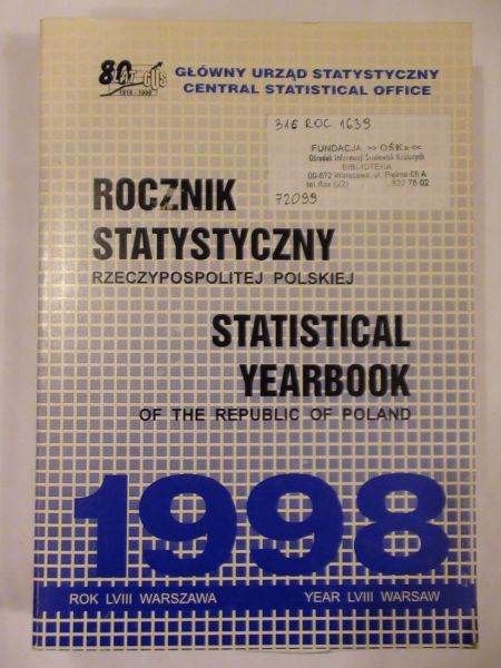 Główny Urząd Statystyczny - Rocznik statystyczny Rzeczpospolitej Polskiej