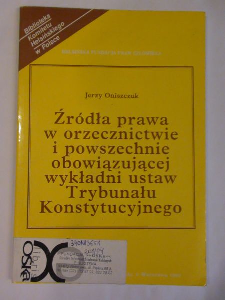 Żródła prawa w orzecznictwie