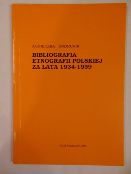 Biografia etnografii polskiej za lata 1934-1939