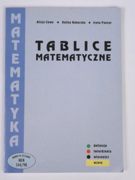 Nahorska Halina - Tablice matematyczne