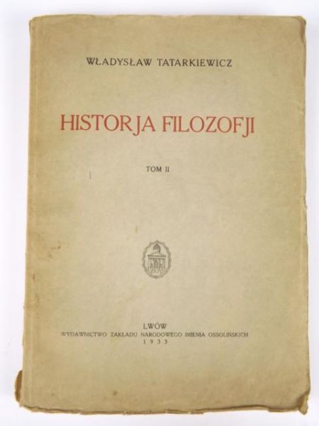 Historja filozofji, t. II, 1933 r.