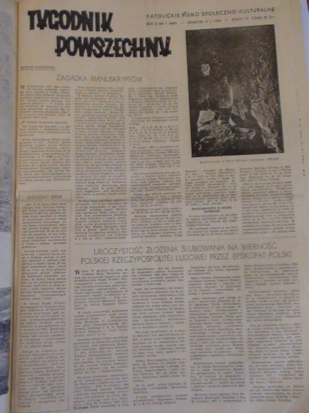 Tygodnik Powszechny 1954  kompletny rocznik