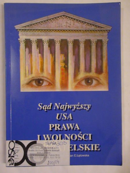 Frankowski Stanisław, Goldman Roger,    -  Sąd najwyższy Usa prawa i wolności obywatelskie.