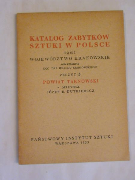 Katalog Zabytków Sztuki w Polsce - Powiat Tarnowski