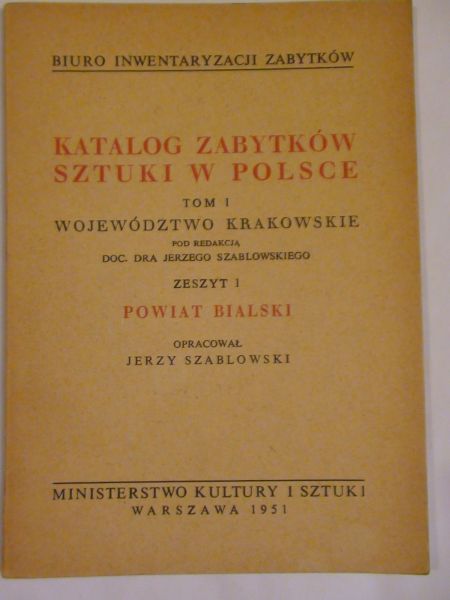 Katalog zabytków sztuki w Polsce Tom I zeszyt 1